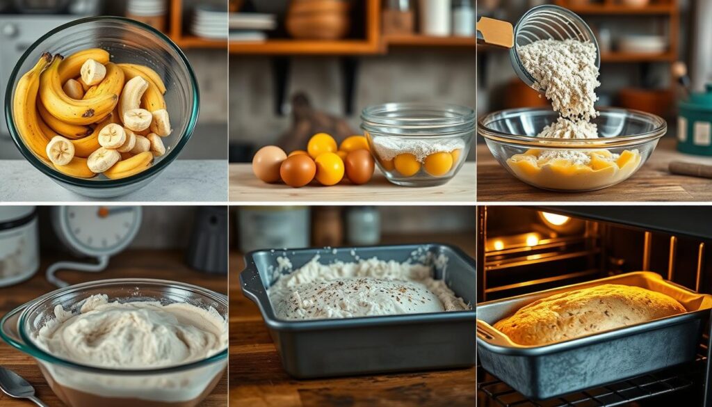 Banana Bread Baking Process