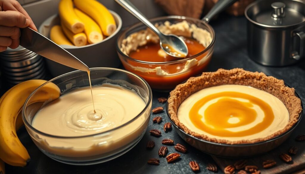 Banana Foster Cheesecake Preparation