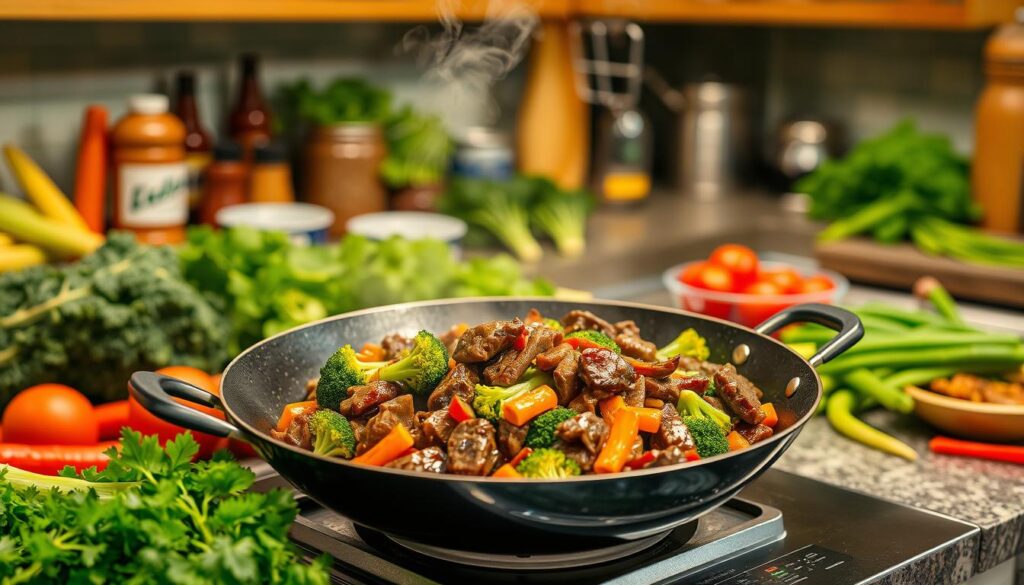 Beef and Broccoli Stir Fry Cooking