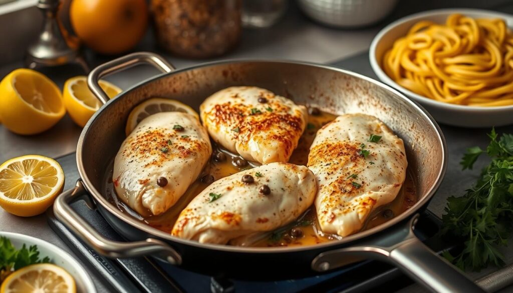 Chicken Piccata Cooking Process