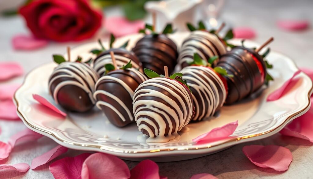 Chocolate-covered strawberries for Valentine's Day