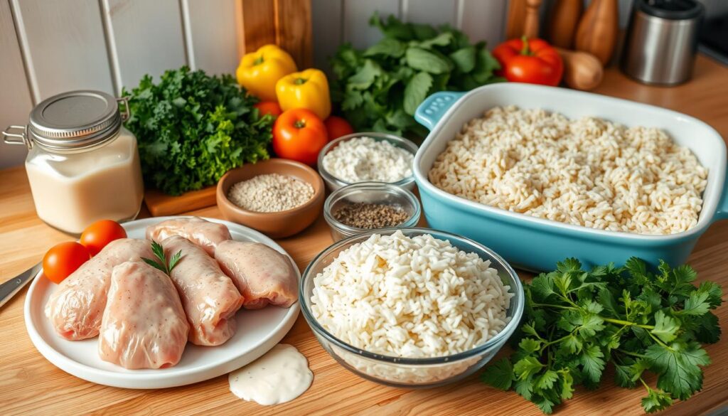 Easy Chicken Rice Bake Preparation