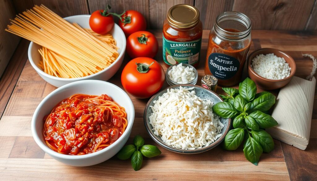 Ingredients for Baked Spaghetti