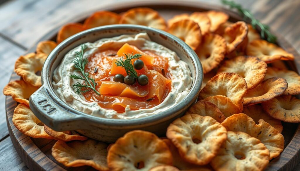 Smoked Salmon Dip Presentation