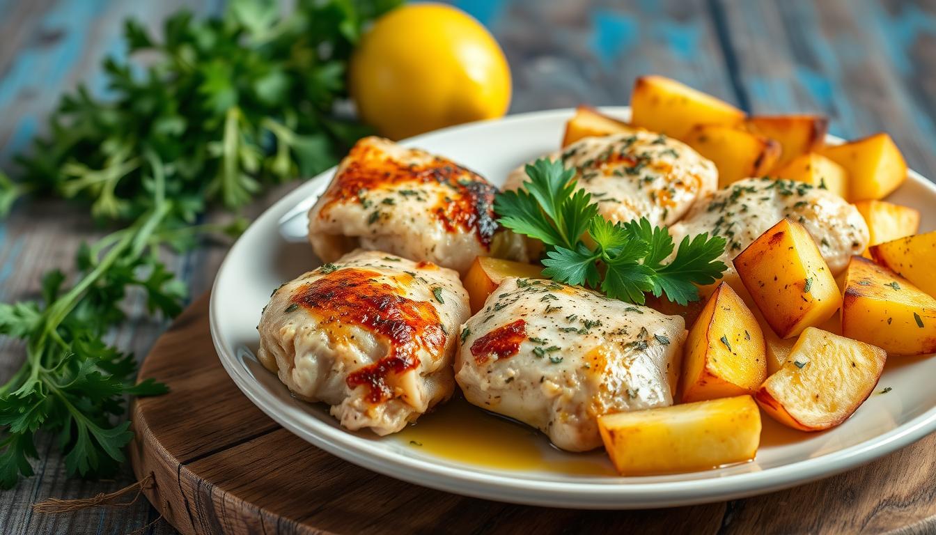 greek chicken and potatoes