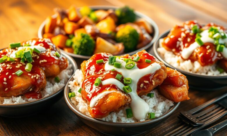 Delicious Hot Honey Chicken Bowls - Easy Recipe 1 Hot Honey Chicken Bowls