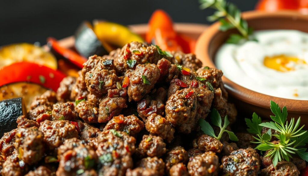 Mediterranean ground lamb dish