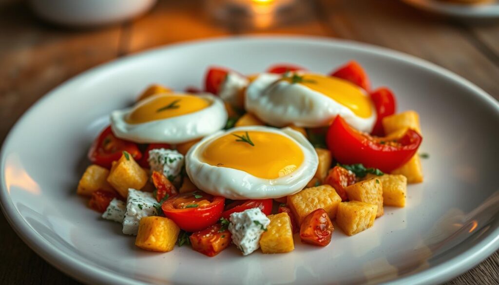 baked feta eggs