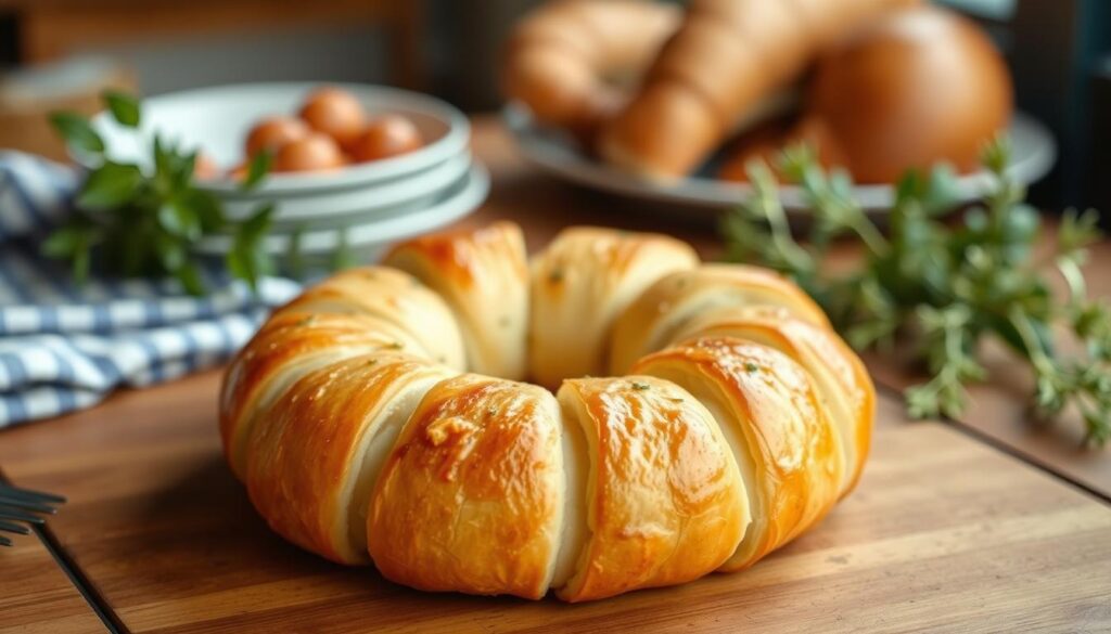 breakfast crescent roll ring