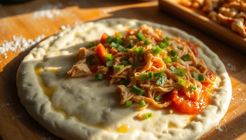 buffalo chicken pizza base